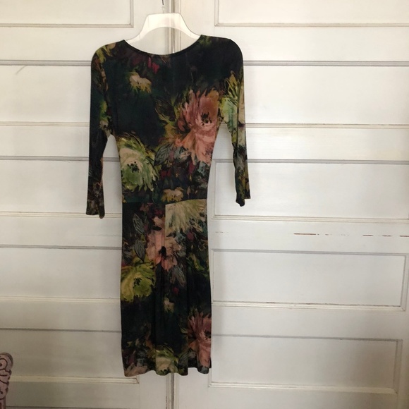 Elana Kattan floral draped dress, sz.S, NWT - Picture 6 of 8